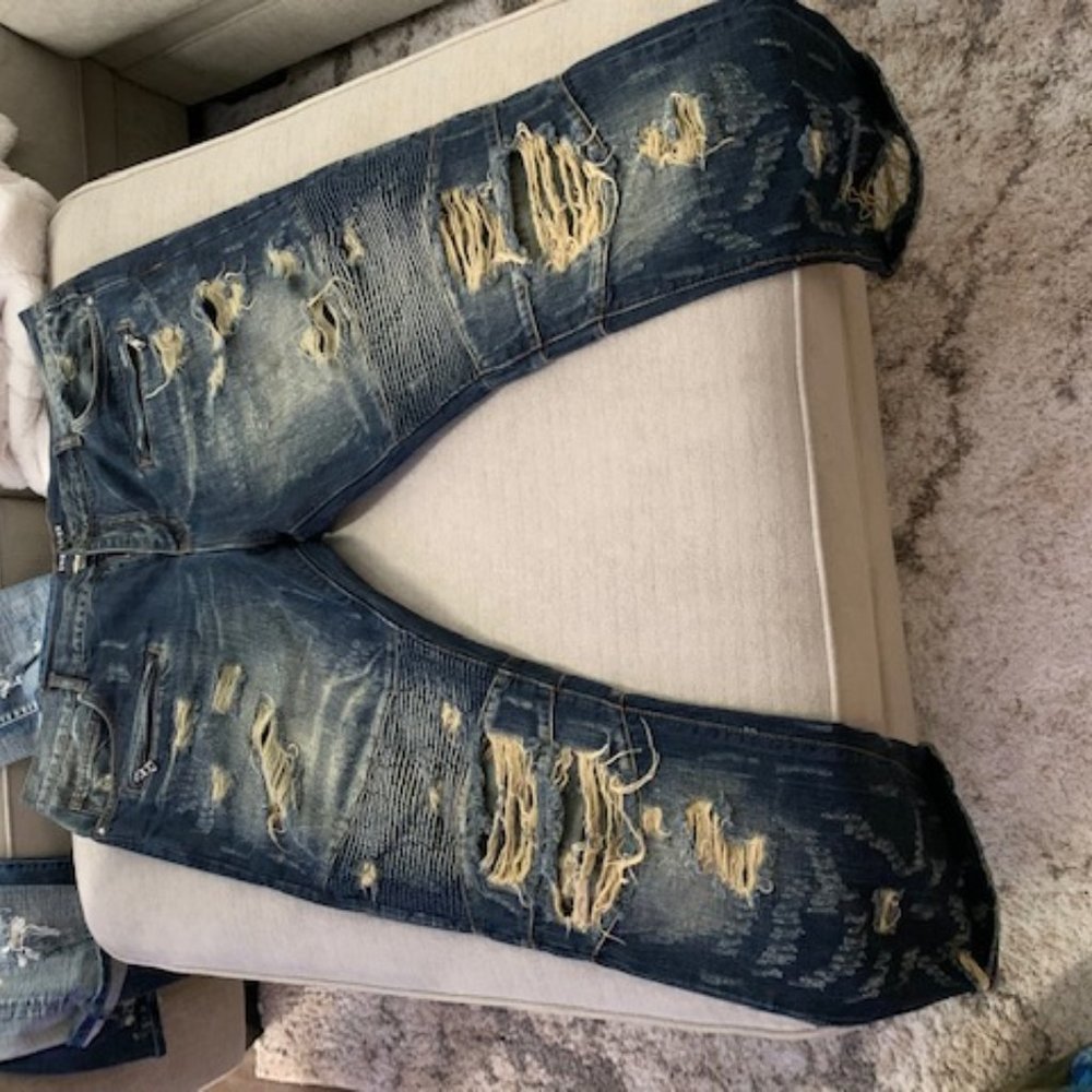 EMBELLISH Mens Ripped Jeans